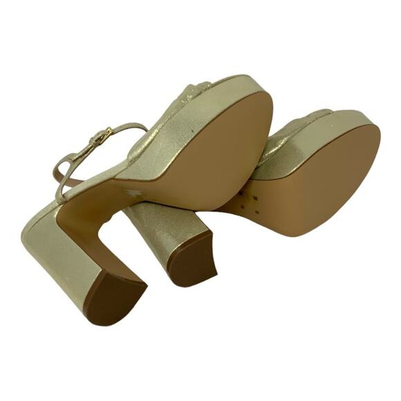 Draper James Paloma Platform Heel Gold Twist Toe Size 10 NWT $128 MSRP NWT - Picture 6 of 7